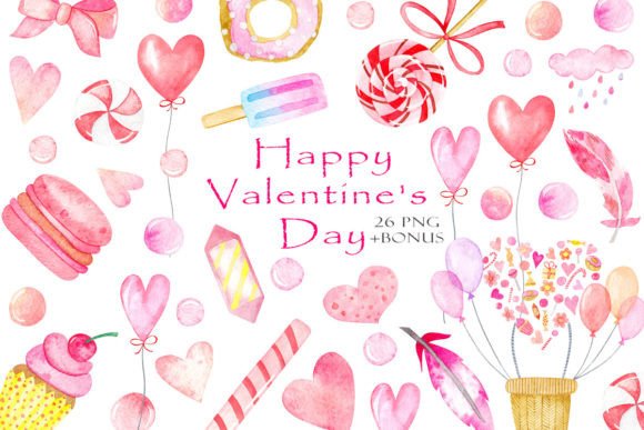 Charming Pink Illustrations for Valentine’s Day Branding