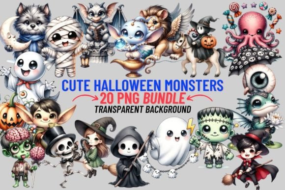 Cute Halloween Monsters Illustrations for Brand Marketing