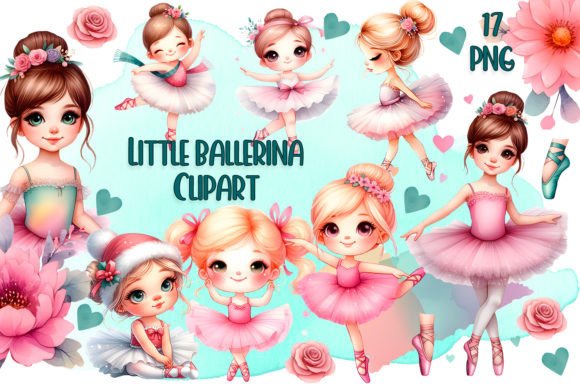 Cute Little Ballerina Sublimation Ballet Illustrations for Crafters & Etsy Sellers