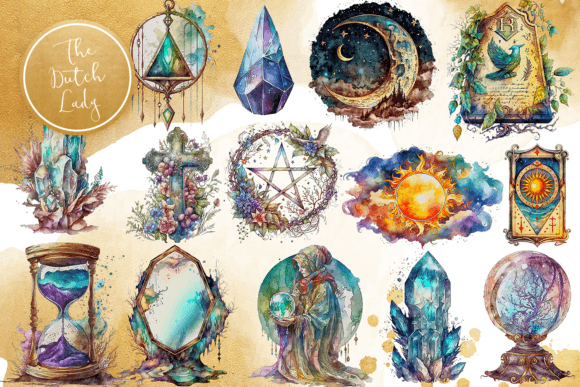 Fortune Telling Psychic Clipart Set Review for Real Embroidery Projects