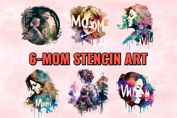 Mom Stencil Art PNG Watercolor: An Embroidery Review