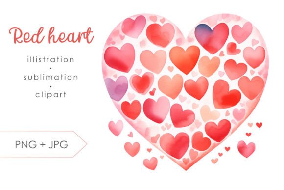 Red Heart PNG Clipart Elevates Editorial and Web Design Illustrations