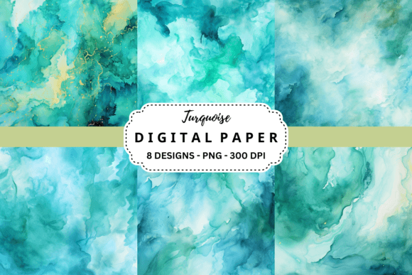 Watercolor Turquoise Background for Branding